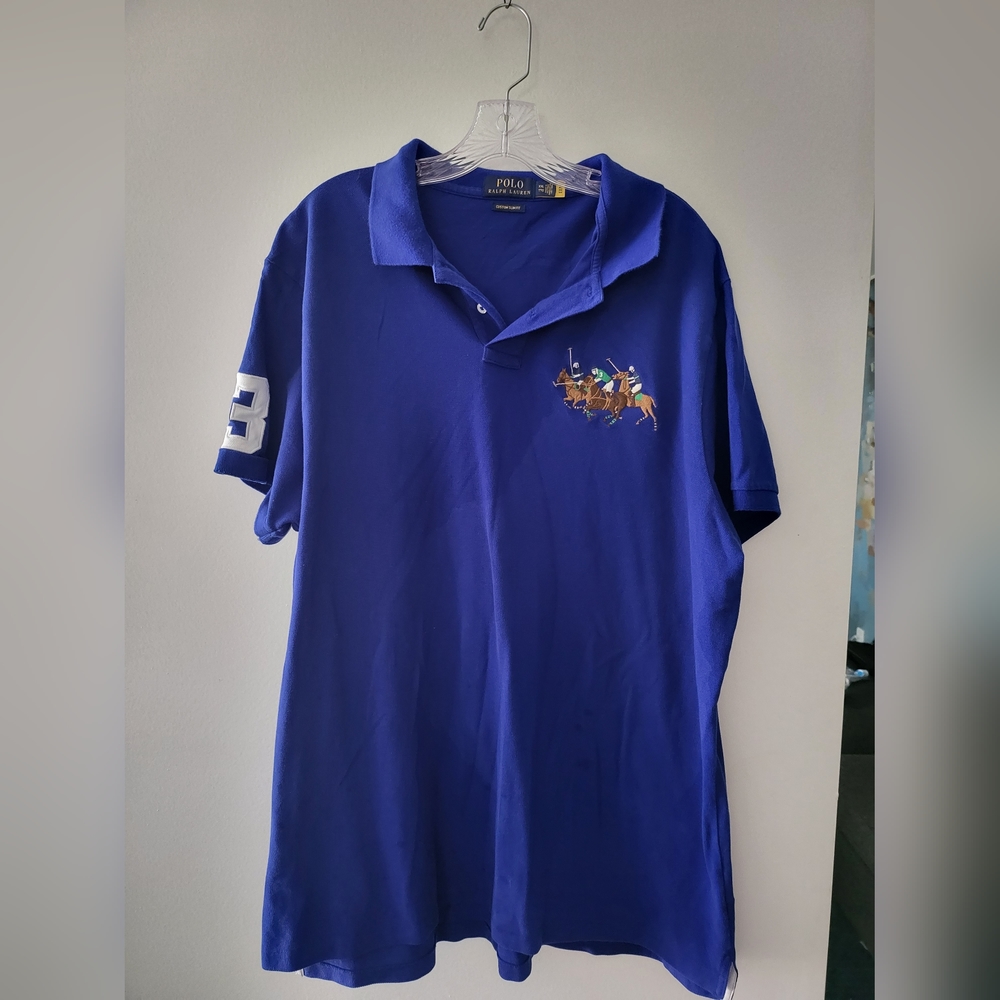 Mens bright blue Polo XXL